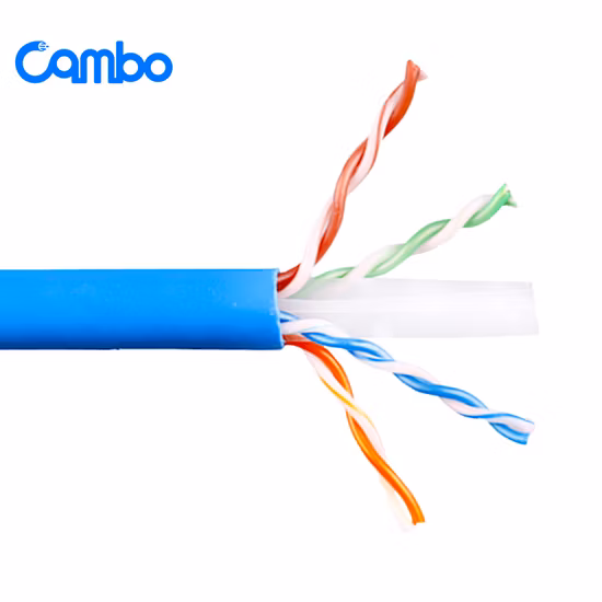 4 쌍 23AWG UTP 솔리드 베어 구리 인터넷 LAN 네트워크 통신 케이블 이더넷 CAT6 케이블 전선